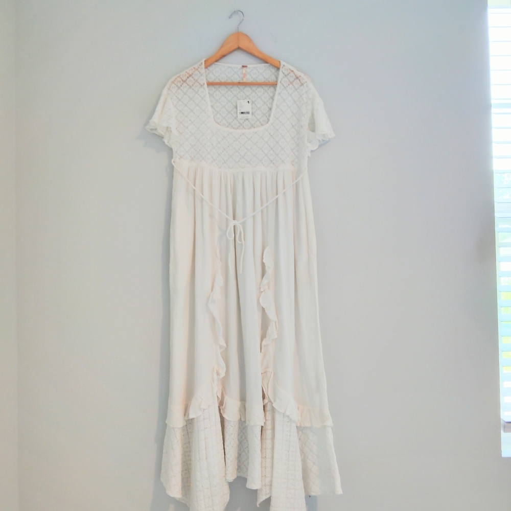 Free People Bring The Romance Handkerchief Hem Maxi Dress - Picture 2 of 8